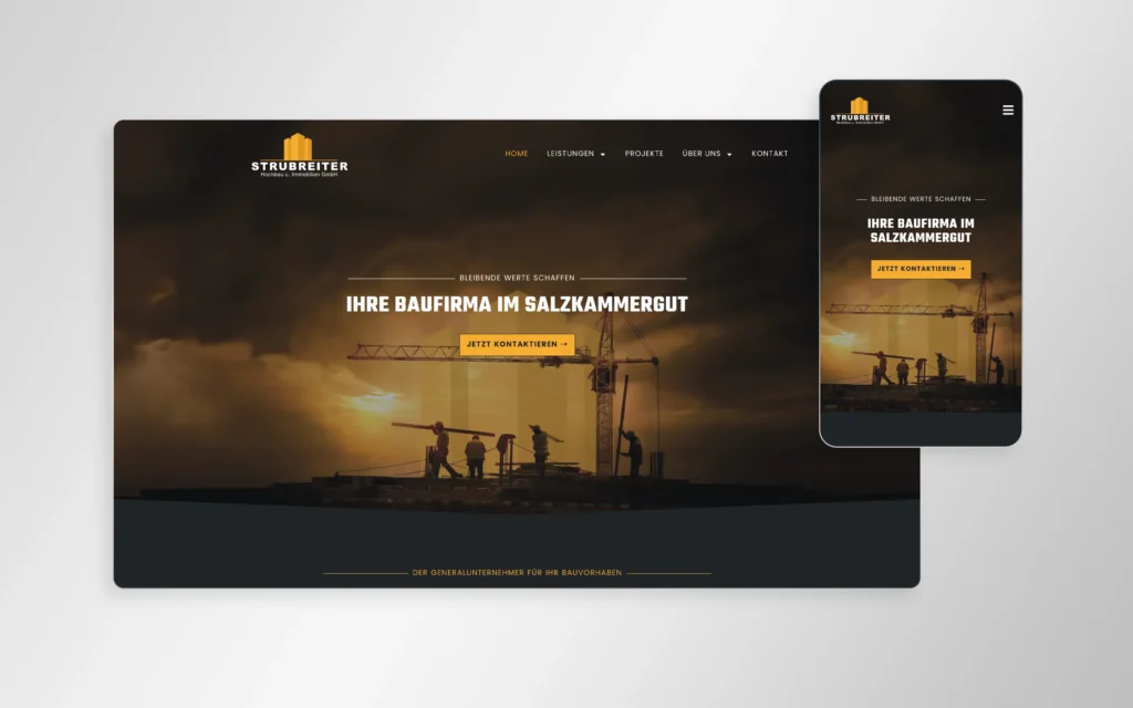 Webdesign für Strubreiter Hochbau u. Immobilien GmbH